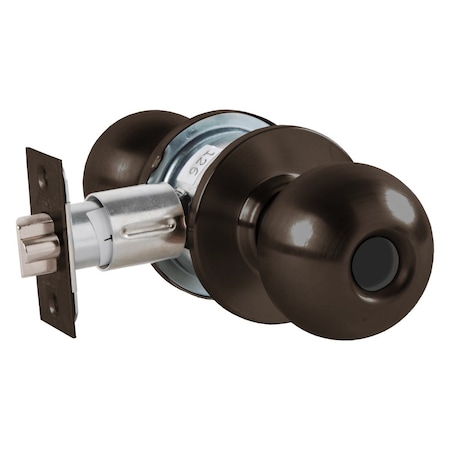Arrow Lock Grade 2 Turn-Pushbutton Entrance Cylindrical Lock, Ball Knob, Conventional Less Cylinder, Oil-Rubbed MK11-BD-10B-LC